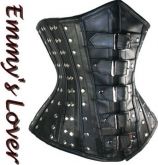 Corset underbust couro