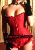 Corset com strass red love