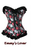 Corset c/ flores e caveiras